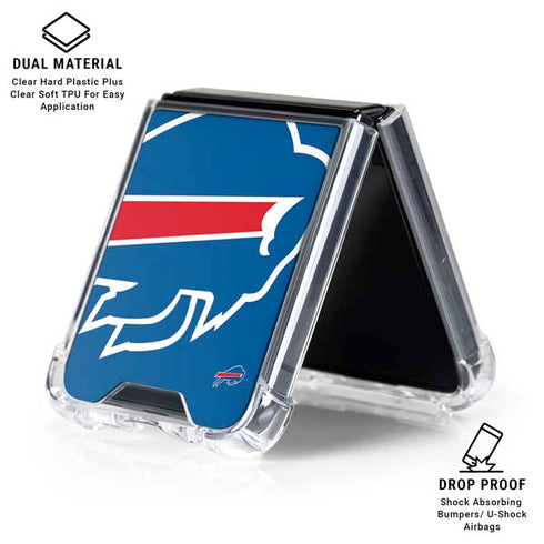 NFL Buffalo Bills Large Logo Galaxy Z Flip6 Clear Case